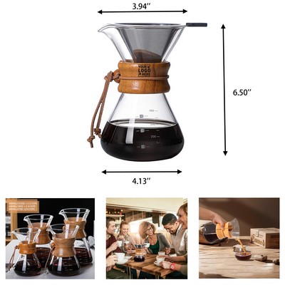 Lead-Free Borosilicate Glass Coffee Carafe